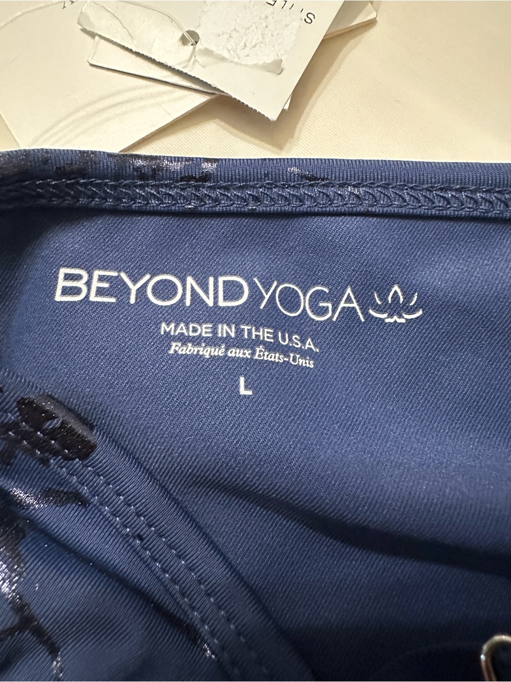 Beyond Yoga Lost Your Marbles Sports Bra w/ Metallic Marble Print - NWT - Size L - Picture 5 of 10
